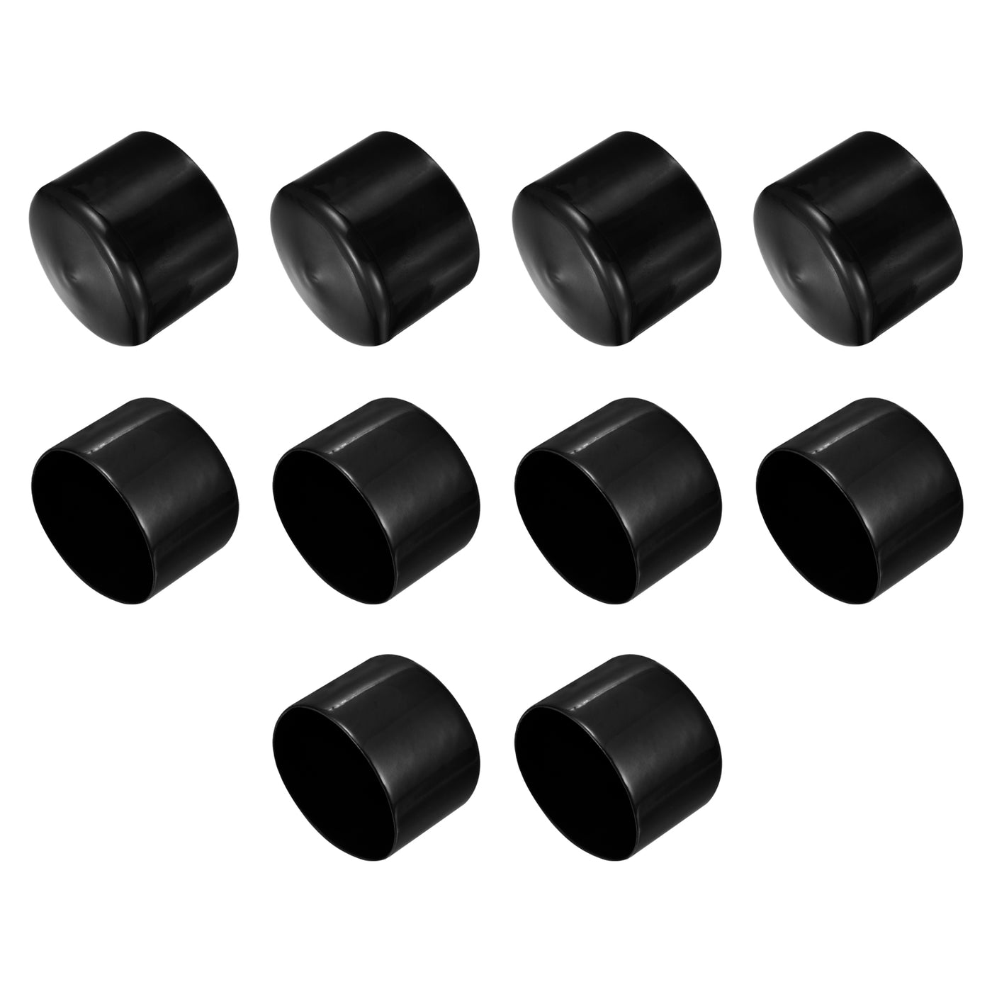 uxcell Uxcell Screw Thread Protectors, 2 1/4"(58 Mm) ID End Cap Cover Black 10pcs