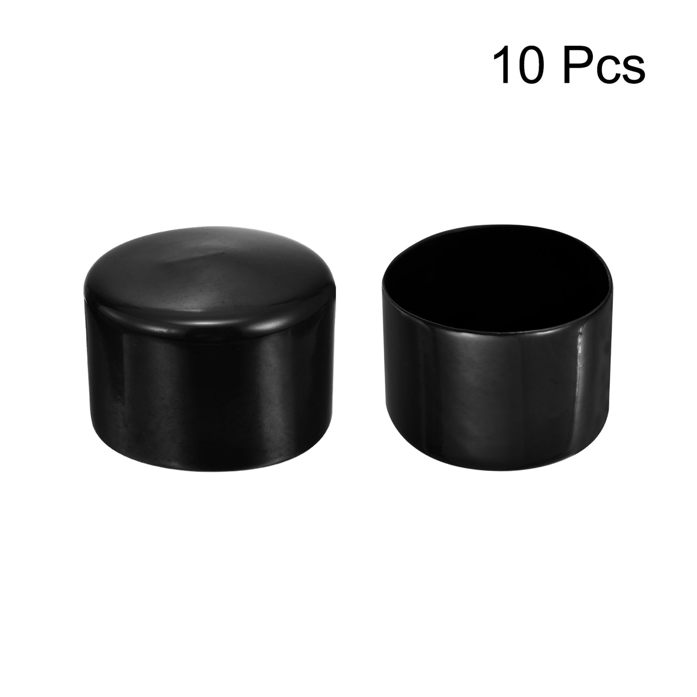 uxcell Uxcell Screw Thread Protectors, 2 9/16"(65 Mm) ID End Cap Cover Black 10pcs