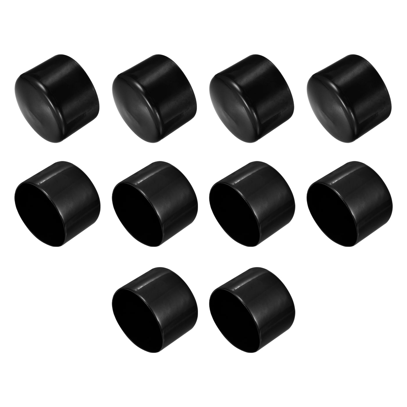 uxcell Uxcell Screw Thread Protectors, 2 9/16"(65 Mm) ID End Cap Cover Black 10pcs