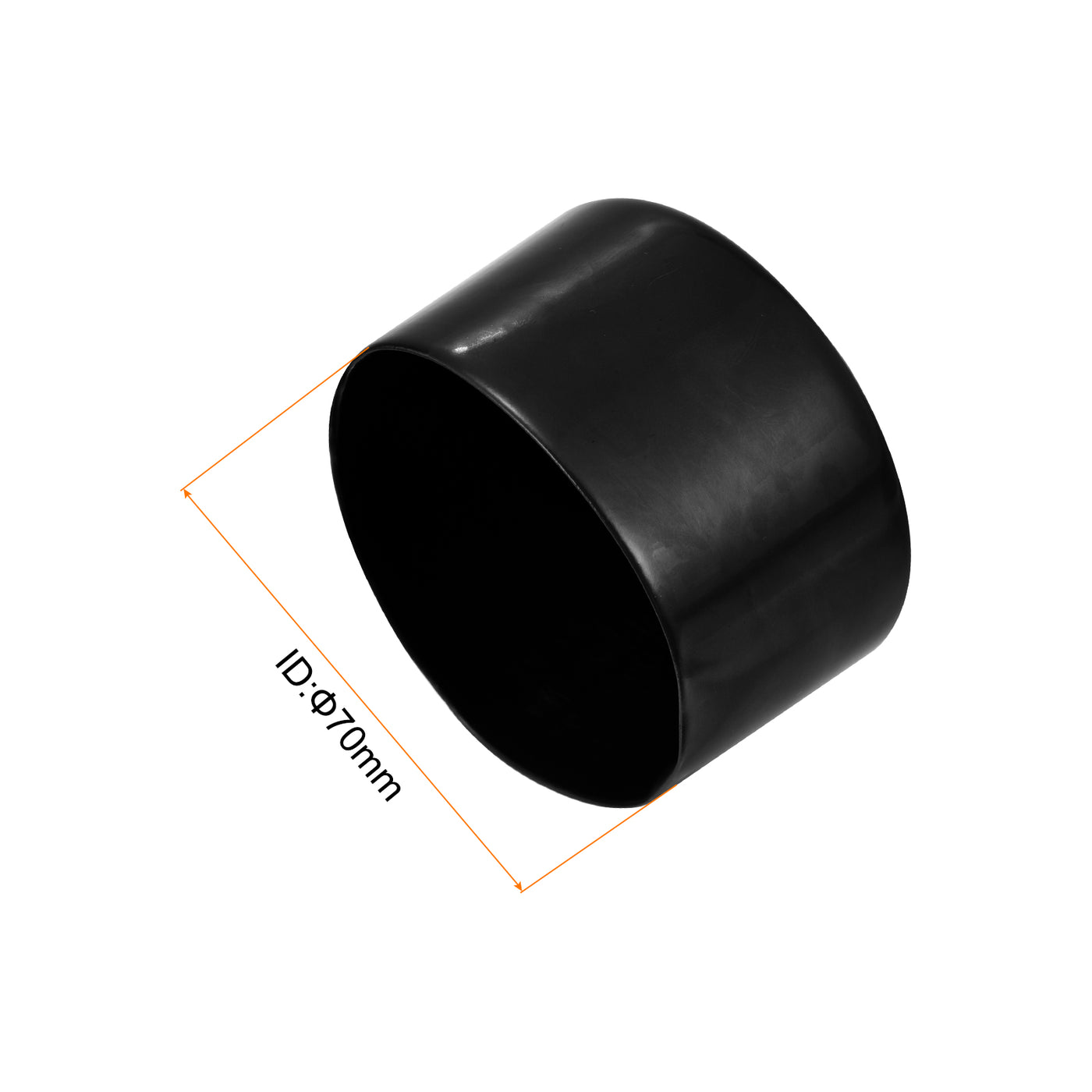 uxcell Uxcell 5pcs Rubber End Caps 2 3/4"(70mm) ID Vinyl PVC Round Tube Bolt Cap Cover Black