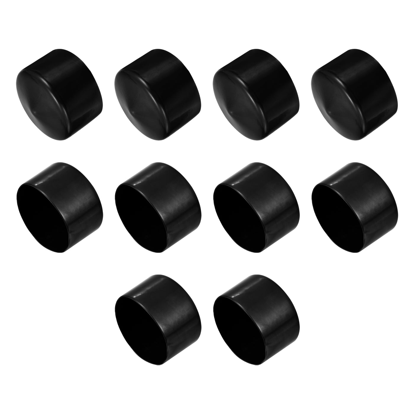 uxcell Uxcell Screw Thread Protectors, 2 3/4"(70 Mm) ID End Cap Cover Black 10pcs