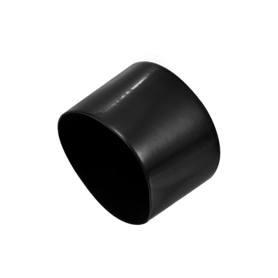 Harfington Uxcell 8pcs Rubber End Caps 3 1/8"(80mm) ID Vinyl Round Cover Screw Protector Black