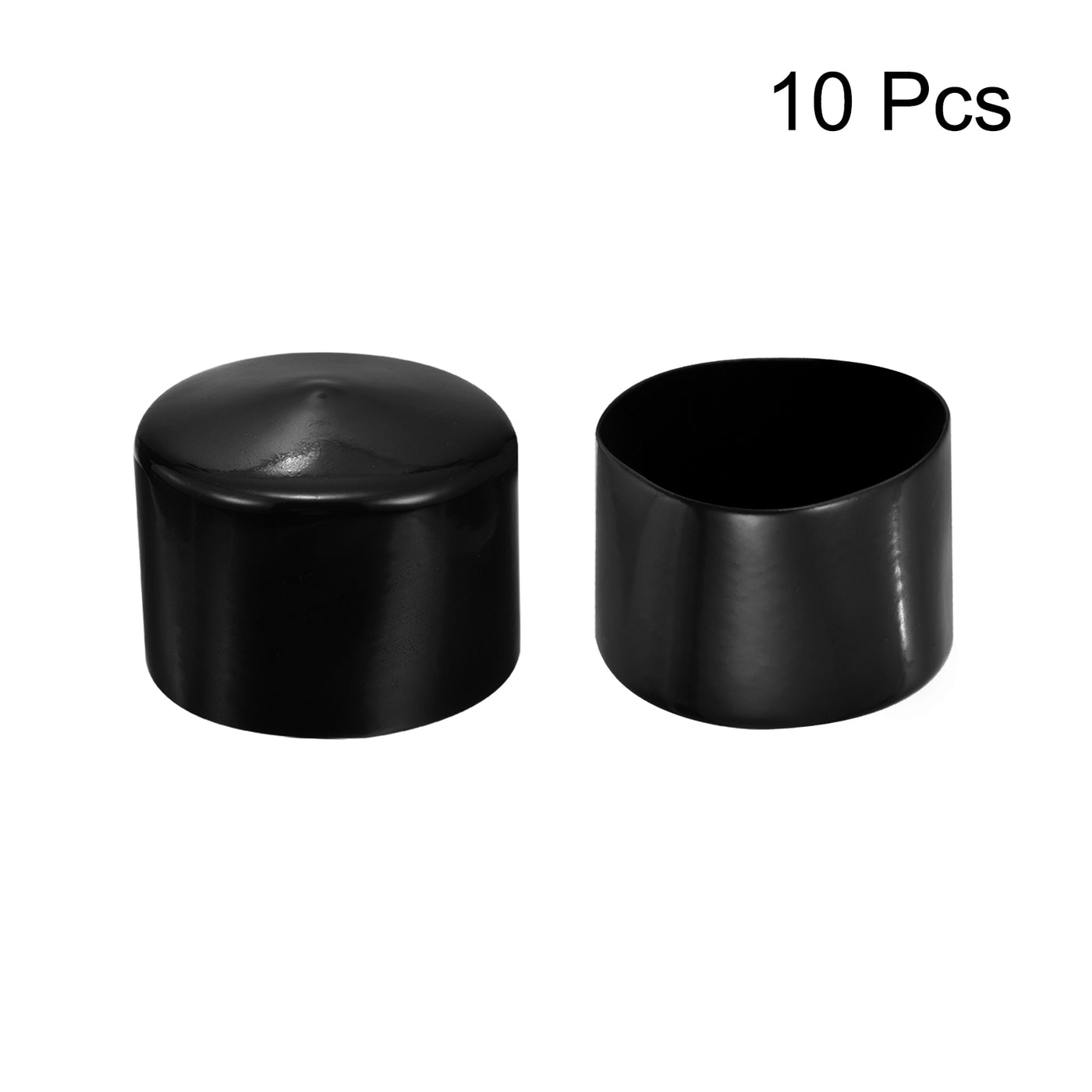 uxcell Uxcell Screw Thread Protectors, 3 1/8"(80 Mm) ID End Cap Cover Black 10pcs