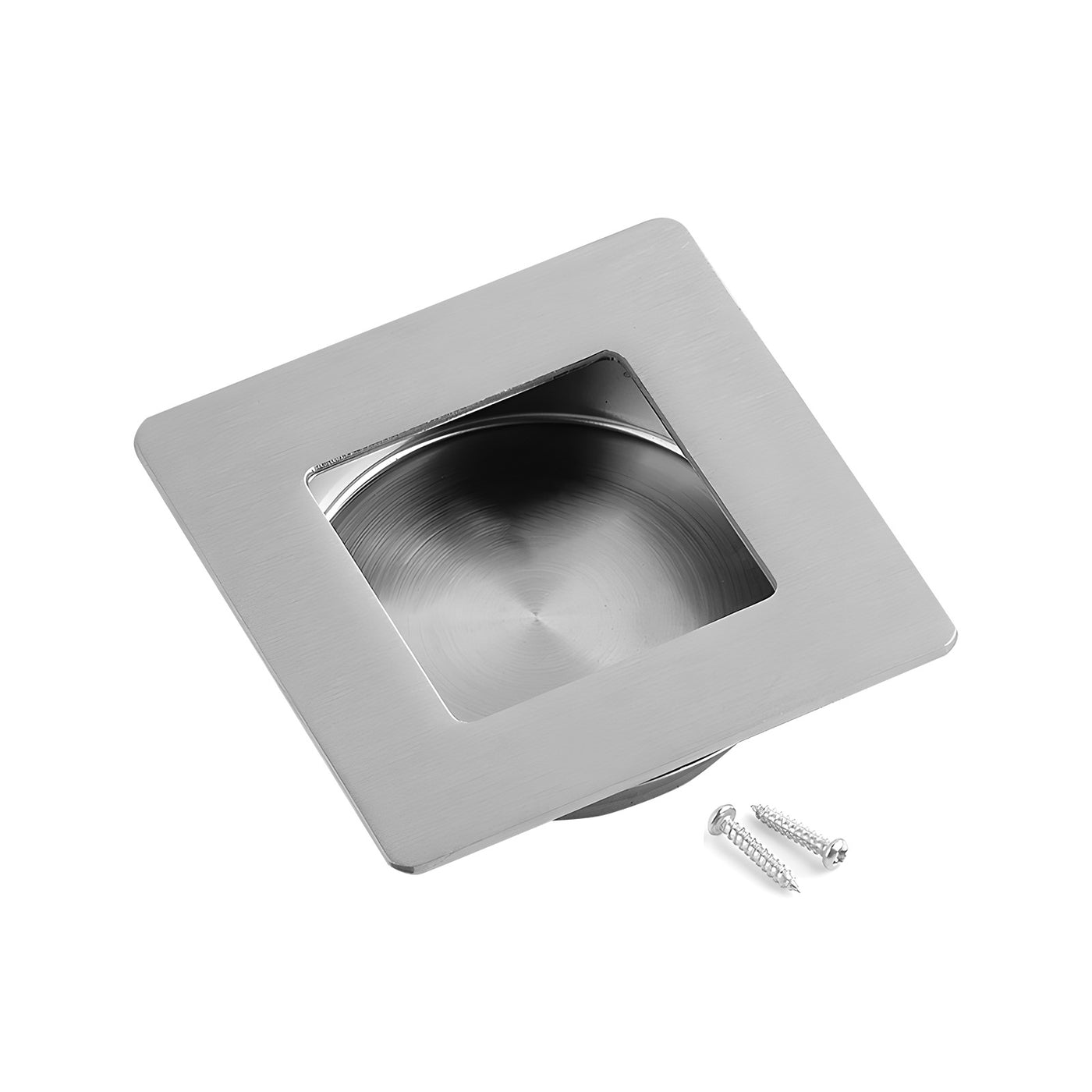 Harfington 1Pcs Stainless Steel Square Shape Concealed Pull Handle with M4x16mm Screws