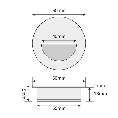 Harfington 1Pcs Stainless Steel Concealed Pull Handle with M4x16mm Screws