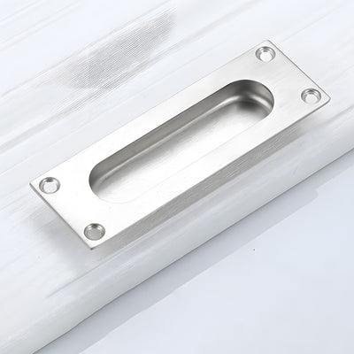 Harfington 1Pcs Square Stainless Steel Hidden Recessed Pull Handle Stainless Steel