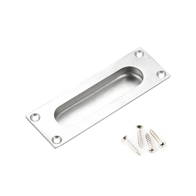 Harfington 1Pcs Square Stainless Steel Hidden Recessed Pull Handle Stainless Steel