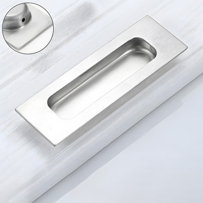 Harfington 1Pcs Square Stainless Steel Hidden Recessed Pull Handle Stainless Steel