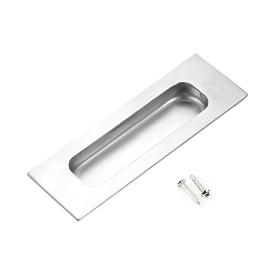 Harfington 1Pcs Square Stainless Steel Hidden Recessed Pull Handle Stainless Steel