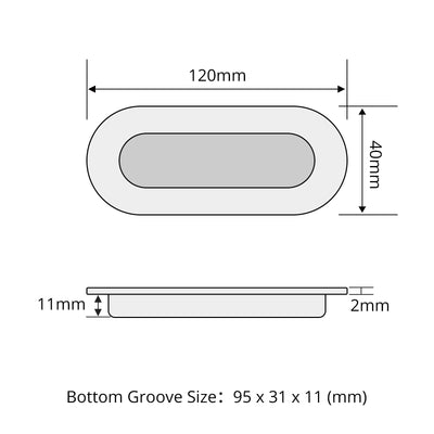 Harfington 1PCS Round Stainless Steel Hidden Recessed Pull Handle Stainless Steel