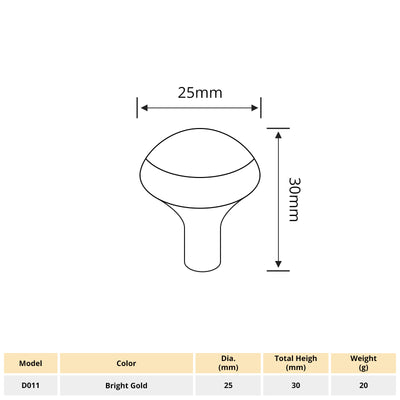 Harfington 1pcs Aluminum Alloy 25x30mm Oval Shape Single Hole Handle with 22mm Long Screw