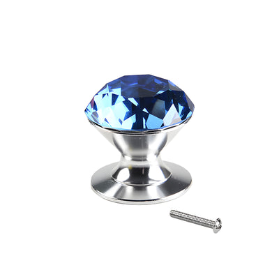 Harfington 1pcs Diamond Head Knob Handle with Optional Drilling and Drill-Free Installation