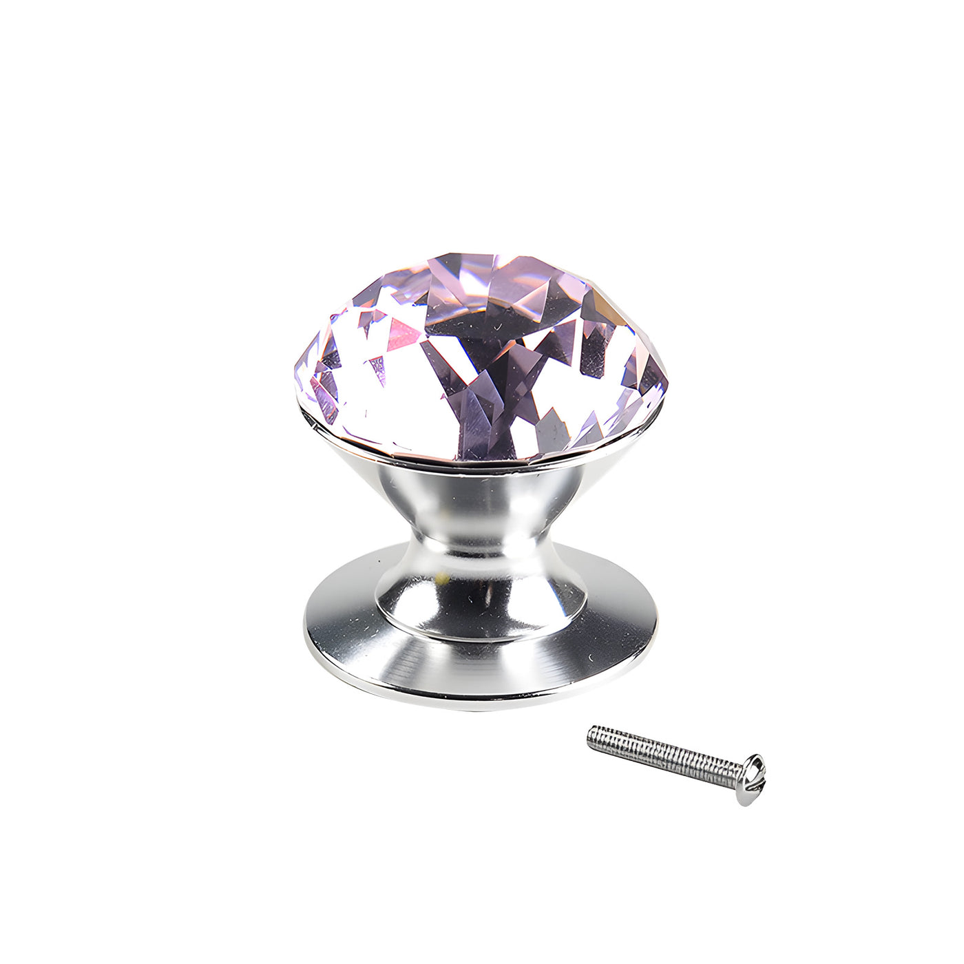 Harfington 1pcs Diamond Head Knob Handle with Optional Drilling and Drill-Free Installation