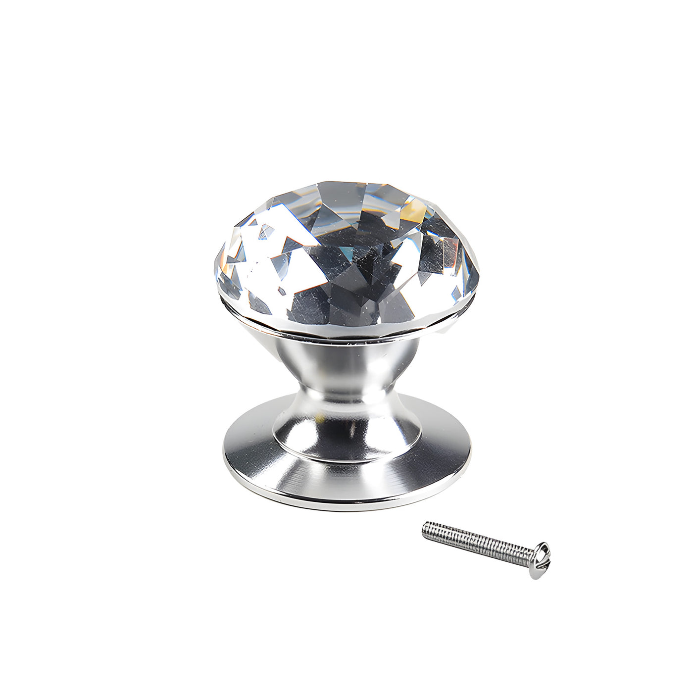 Harfington 1pcs Diamond Head Knob Handle with Optional Drilling and Drill-Free Installation