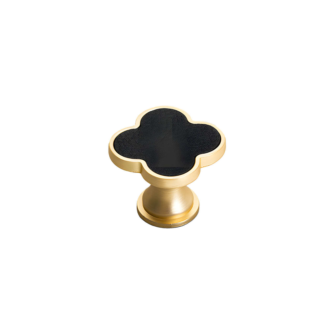 Harfington Four-Leaf Clover Creative Gold Handle Knob for Decorative Pulls Zinc Alloy Single Hole Door Handle 6pcs