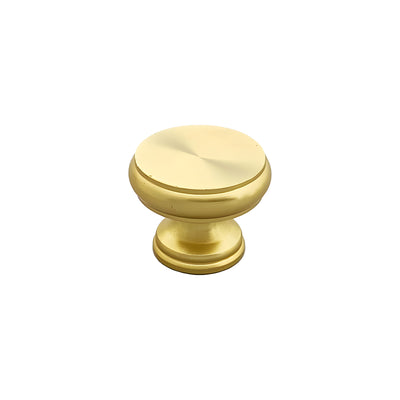 Harfington 5pcs Aluminum Alloy Drawer Brass Tone Knob with Screw for Cupboards Drawers Chest