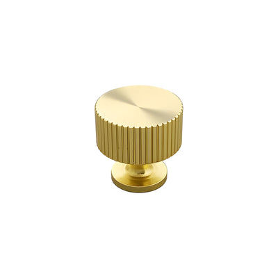 Harfington 5pcs Aluminum Alloy Drawer Brass Tone Knob with Screw for Cupboards Drawers Chest