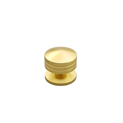 Harfington 5pcs Aluminum Alloy Drawer Brass Tone Knob with Screw for Cupboards Drawers Chest