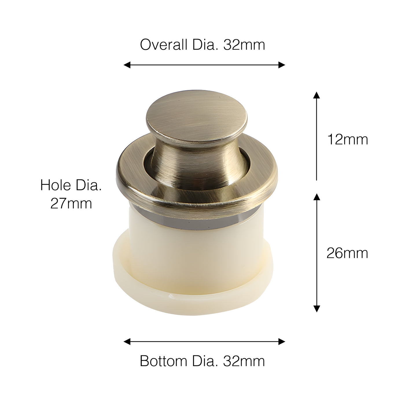 Harfington Aluminium Alloy Adjustable Spring Shake Knobs Invisible Handles Pulls 5pcs