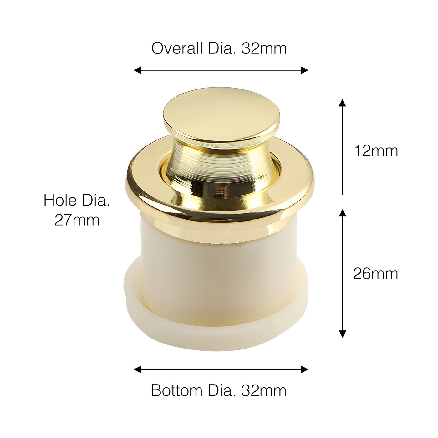 Harfington Aluminium Alloy Adjustable Spring Shake Knobs Invisible Handles Pulls 5pcs