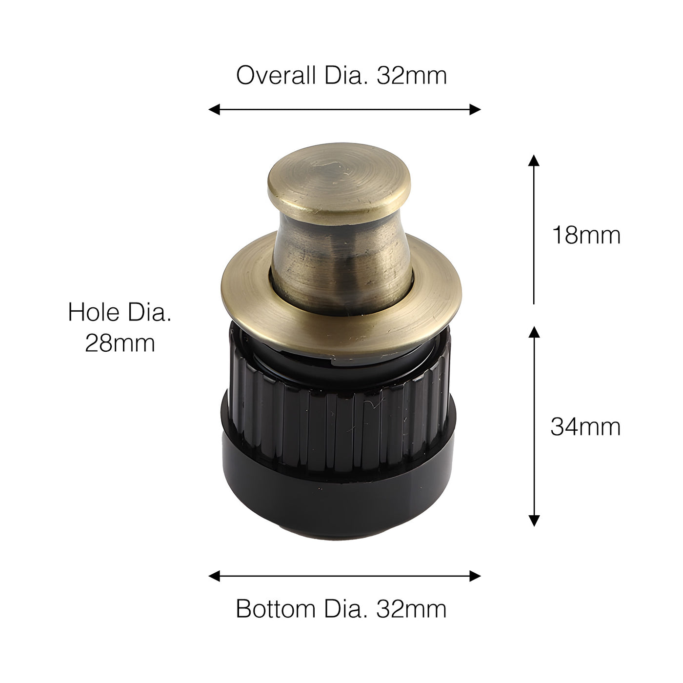 Harfington Aluminium Alloy Adjustable Spring Shake Knobs Invisible Handles Pulls 5pcs