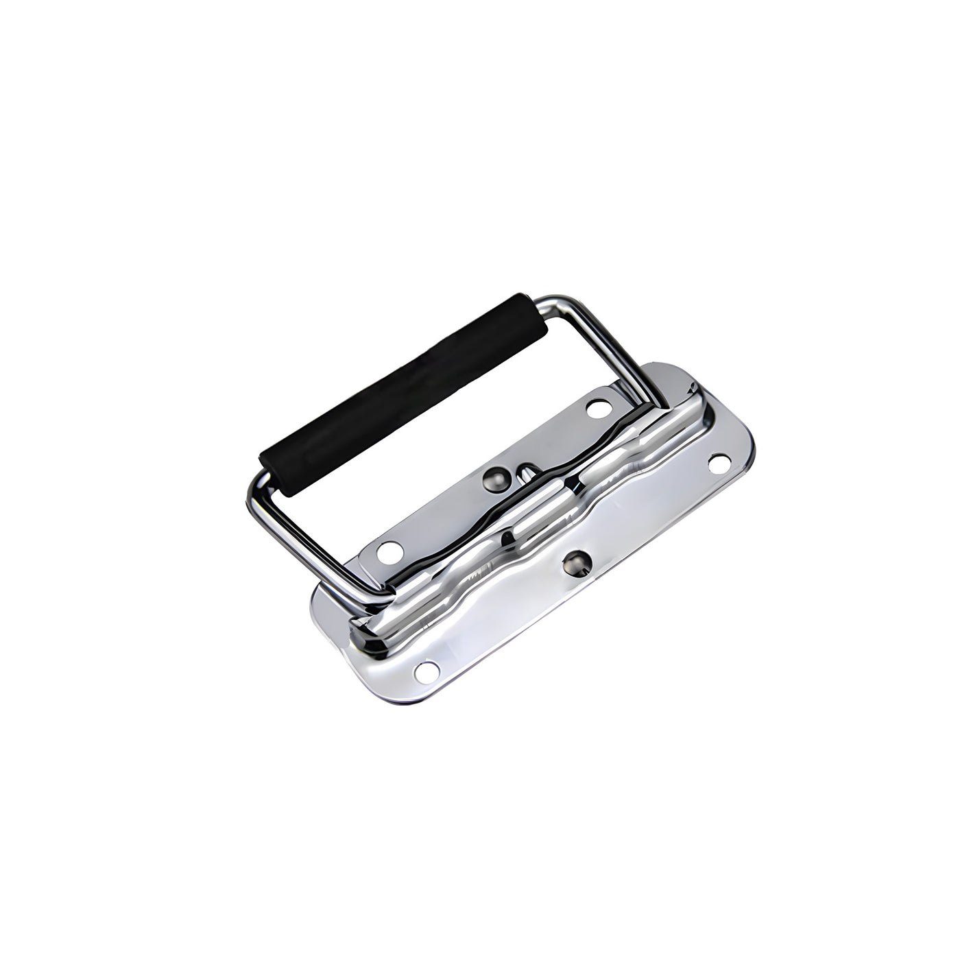 Harfington 1Pcs Folding Handle,Spring-loaded Box Handle, Silver Handle for Tool Box Door