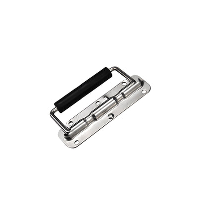 Harfington 1Pcs Folding Handle,Spring-loaded Box Handle, Silver Handle for Tool Box Door