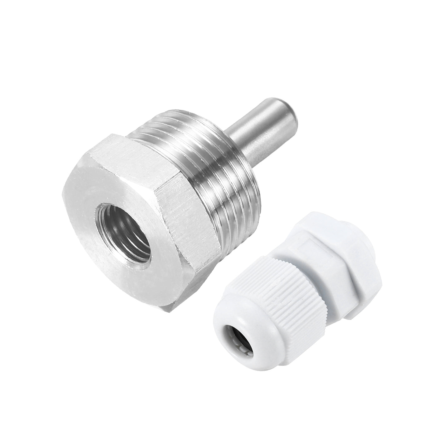 uxcell Uxcell 8mm Dia G3/4 Thermowell Weldless Stainless Steel 304 30mm White