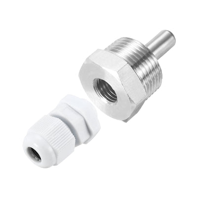 Harfington Uxcell 8mm Dia G3/4 Thermowell Weldless Stainless Steel 304 30mm White