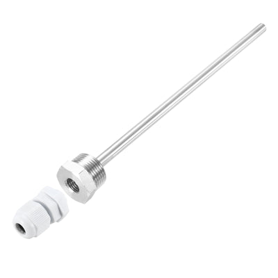 Harfington Uxcell 8mm Dia G3/4 Thermowell Weldless Stainless Steel 304 200mm White