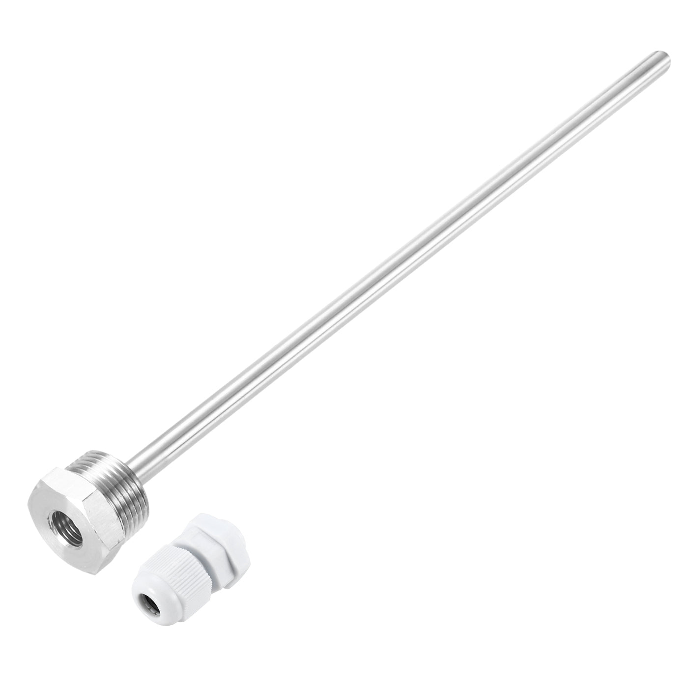 uxcell Uxcell 8mm Dia G3/4 Thermowell Weldless Stainless Steel 304 250mm White