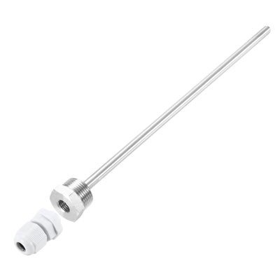 Harfington Uxcell 8mm Dia G3/4 Thermowell Weldless Stainless Steel 304 250mm White