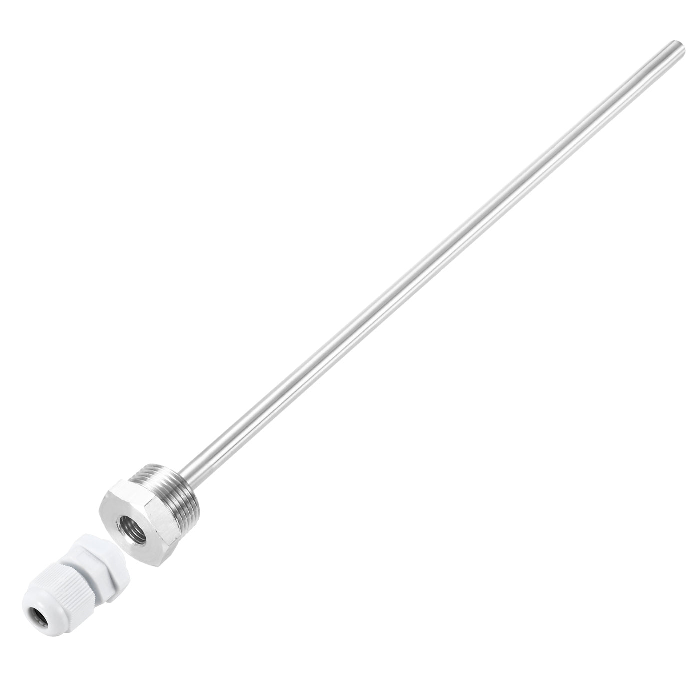 uxcell Uxcell 8mm Dia G3/4 Thermowell Weldless Stainless Steel 304 300mm White