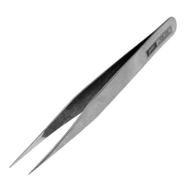 uxcell Silver Tone Stainless Steel Round Tip Tweezers, 12cm for Crafting  Repairing