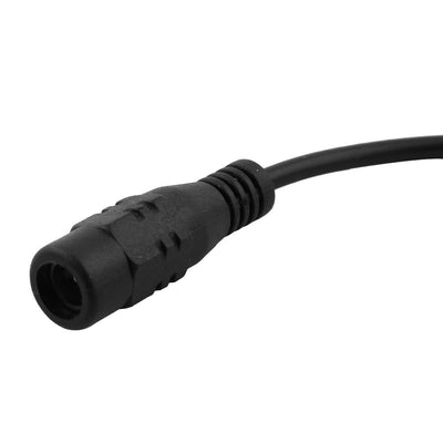 Harfington Uxcell CCTV Security Camera Plastic DC Female Power Cable Pigtail Black 5.5x2.1mm