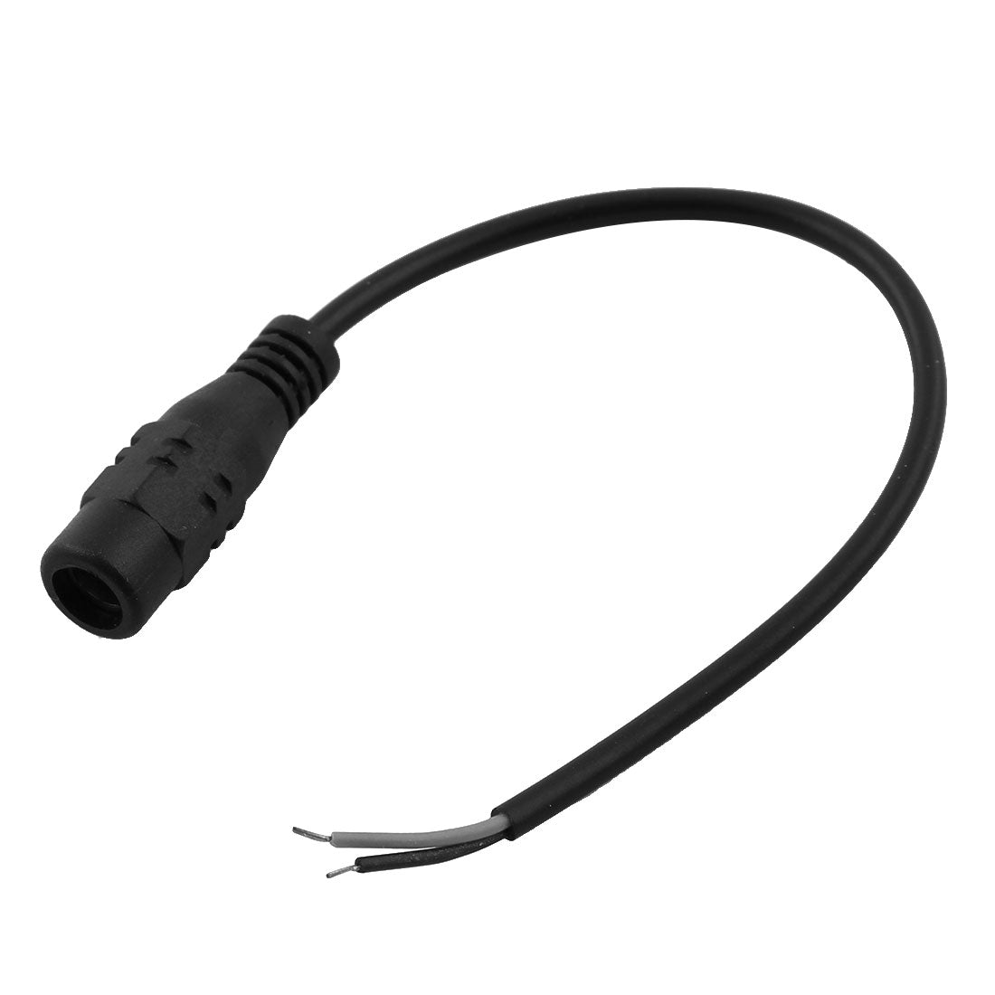 uxcell Uxcell CCTV Security Camera Plastic DC Female Power Cable Pigtail Black 5.5x2.1mm