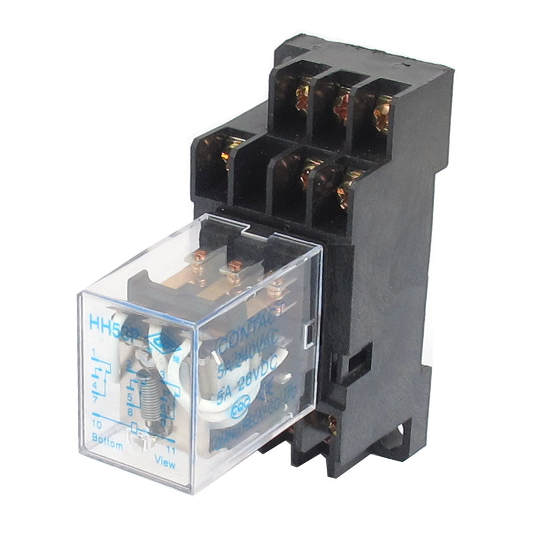 uxcell Uxcell DC 12V Spule 5A 3PDT General Purpose Power Relay HH53P 11 Pin mit Basis Sockel