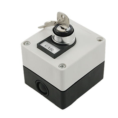 Harfington Uxcell AC 660V 10A Three 3 Position Key Lock Rotary Selector Select Switch Station