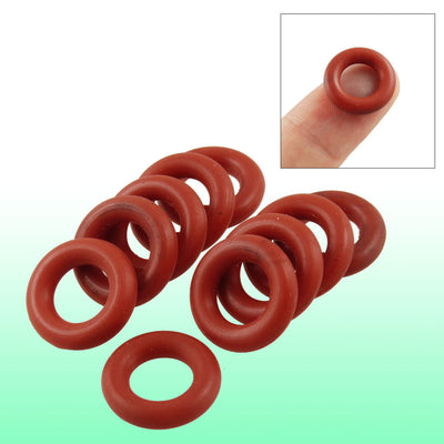 uxcell Uxcell 10 Pcs Flexible Silicone O Ring Seal Sealing Gasket 8mm x 15mm x 3.5mm