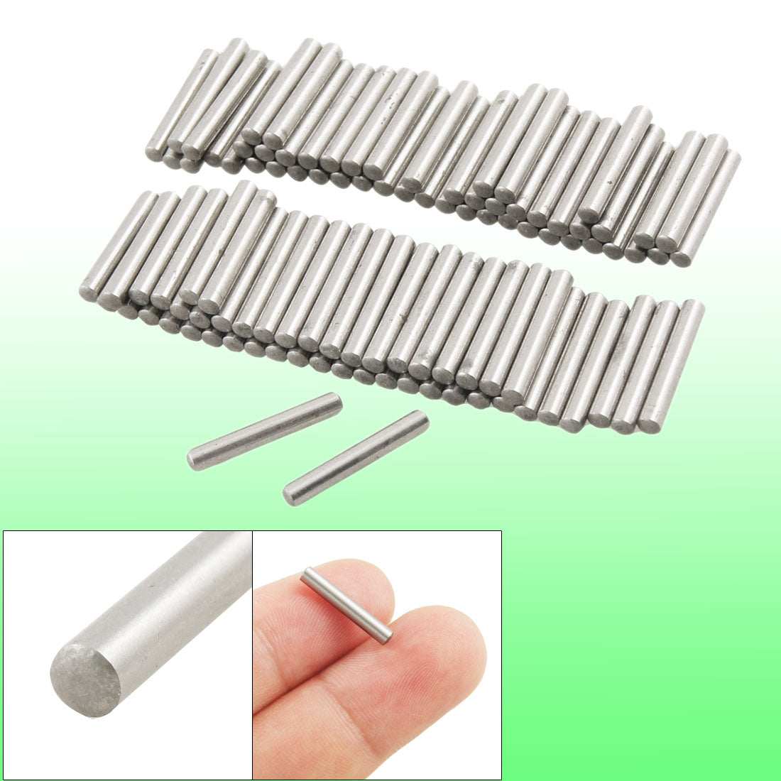 uxcell Uxcell 100 Pcs Stainless Steel 2.5mm x 15.8mm Dowel Pins Fasten Elements