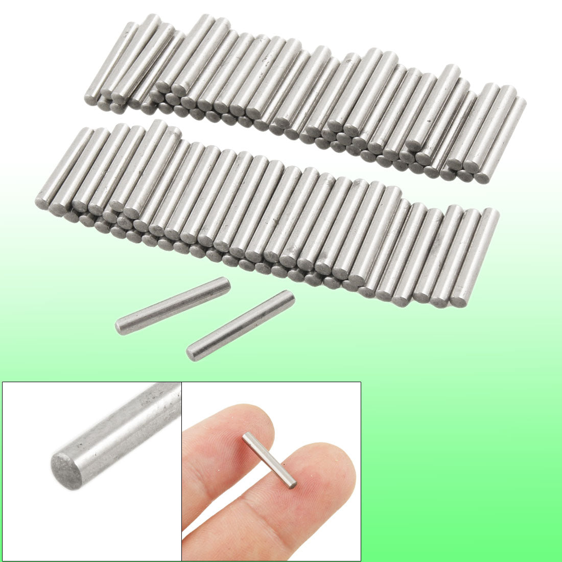 uxcell Uxcell 100 Pcs Stainless Steel 2.3mm x 15.8mm Dowel Pins Fasten Elements