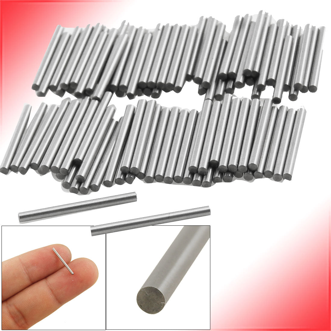 uxcell Uxcell 100 Pcs Metal 1.3mm x 15.8mm Dowel Pins Fasten Elements