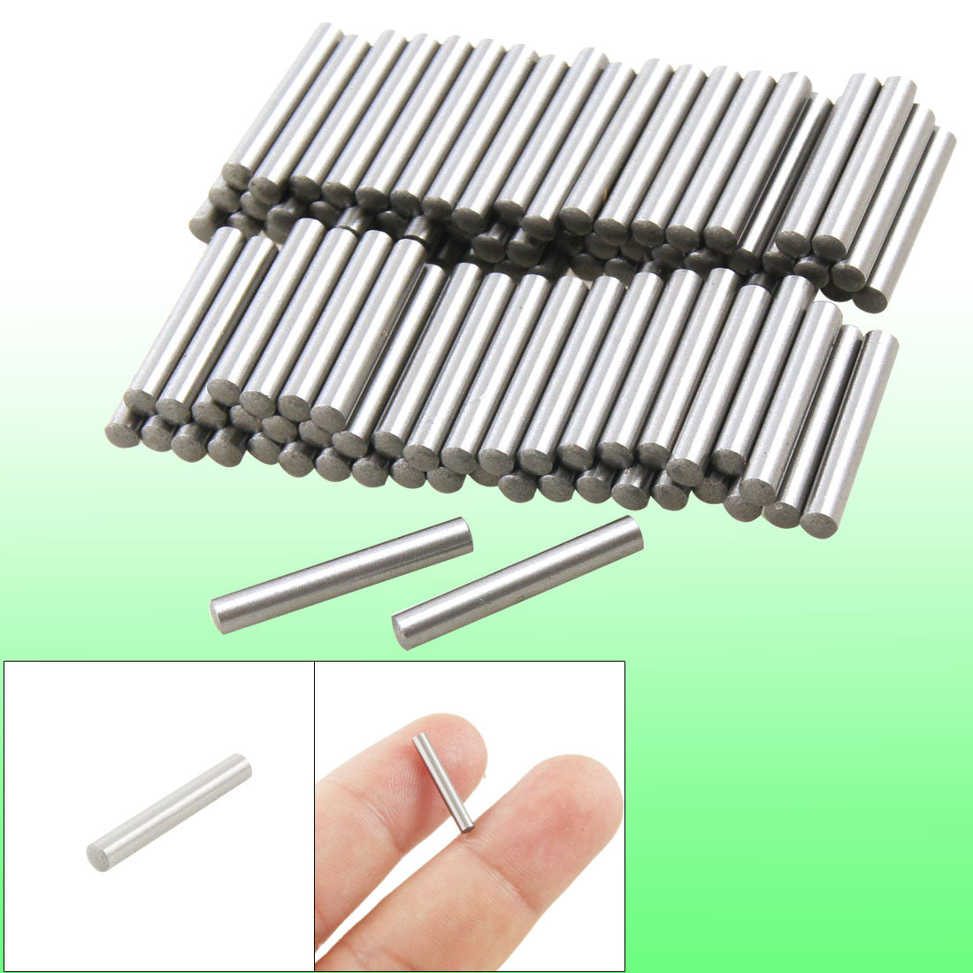 uxcell Uxcell 100 Pcs Stainless Steel 2.0mm x 15.8mm Dowel Pins Fasten Elements