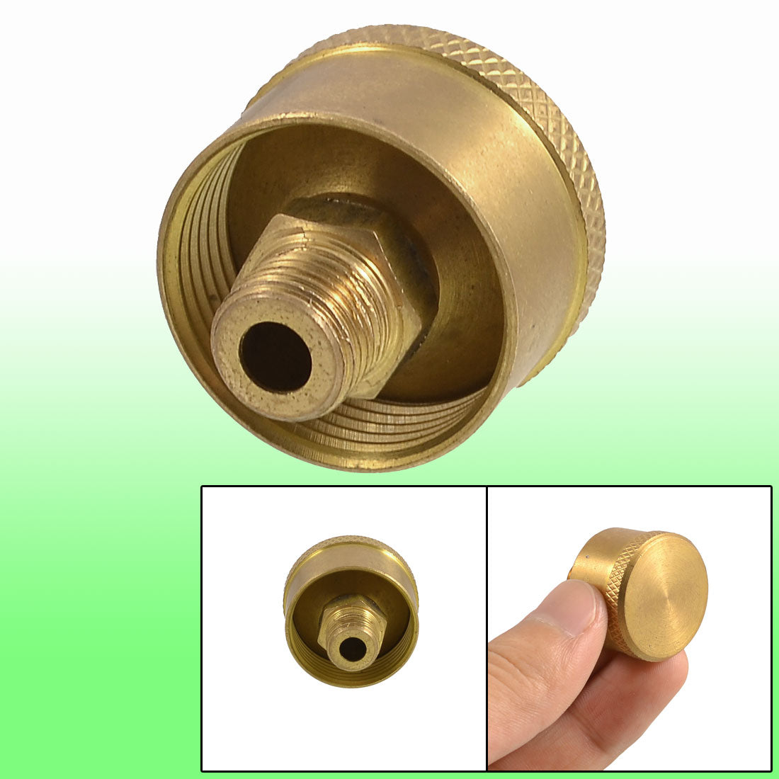 uxcell Uxcell Machine Parts 1/8" NPT Thread Grease Oil Cup Cap Gold Tone