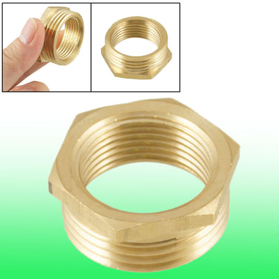 uxcell Uxcell G1 Male to G3/4 Female Hex Thread Bushing Piping Connector Adapter