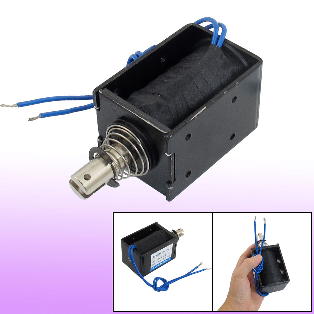 uxcell Uxcell 20mm Stroke Pull Type Open Frame Solenoid Electromagnet DC 12V