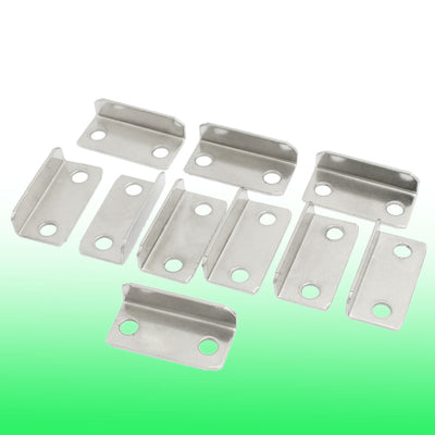 uxcell Uxcell 10 Pcs Home Office Silver Tone Metal Angled Drawer Lock Strike Plate