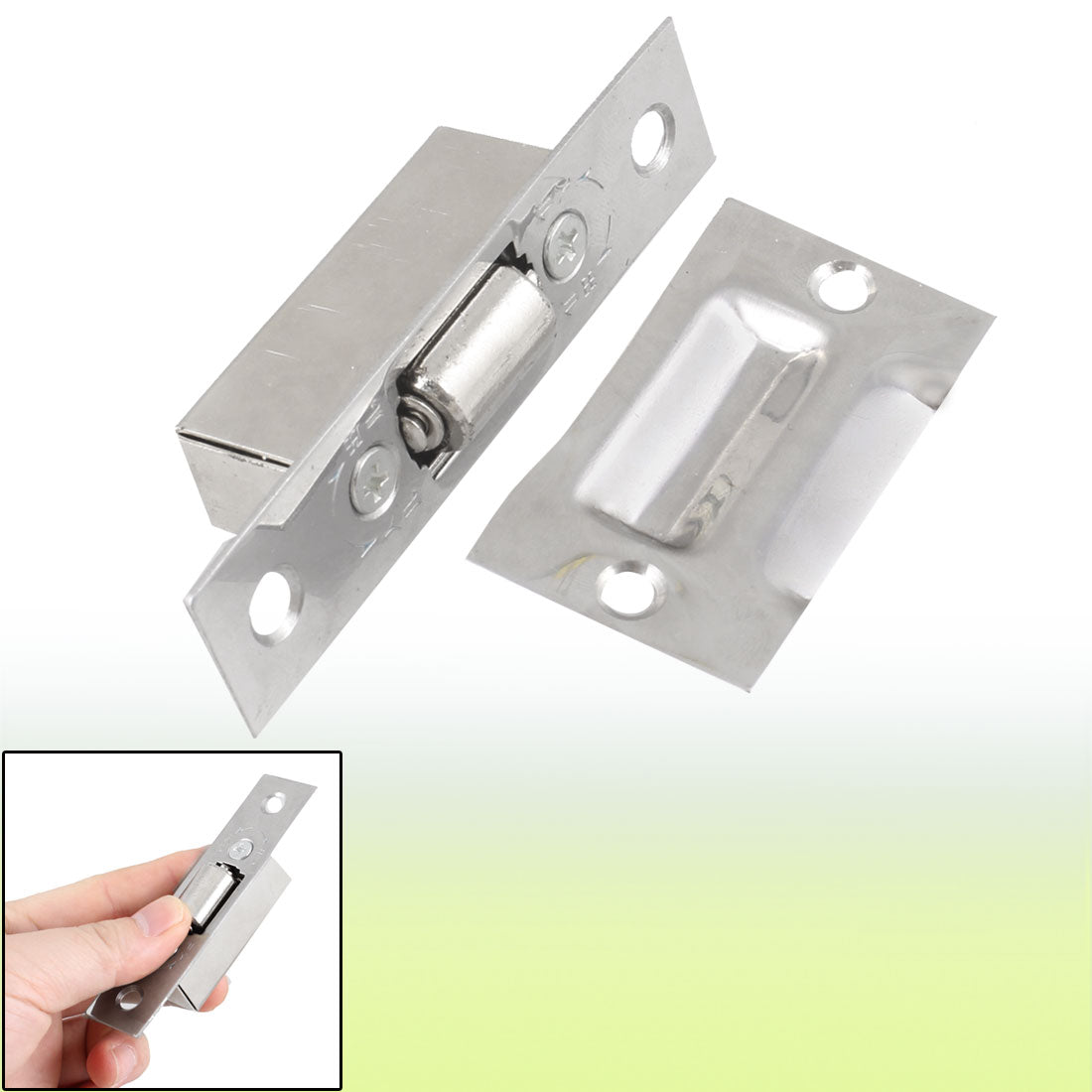 uxcell Uxcell Hardware Tool Home KTV Door Latch Silver Tone Metal Ball Catch