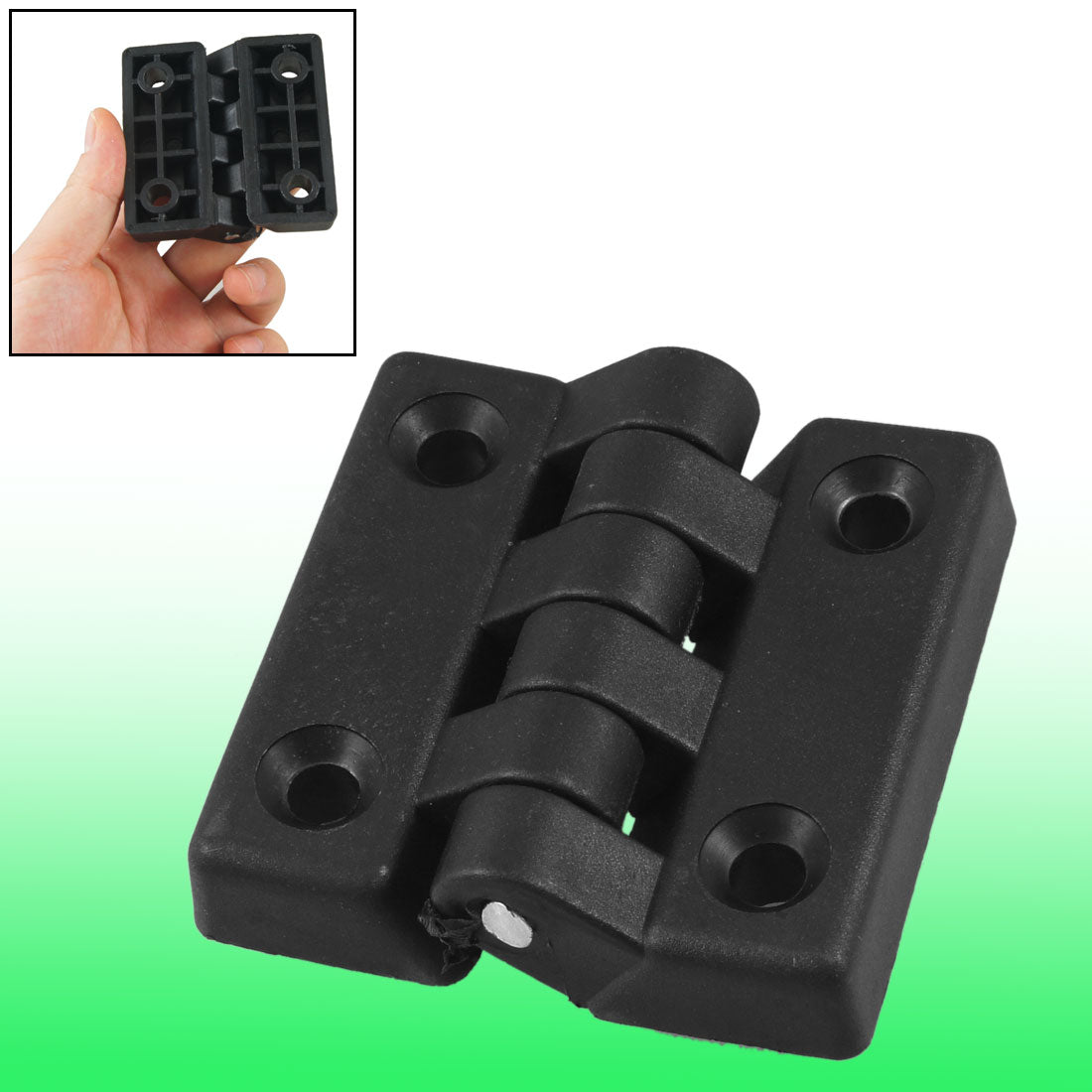 uxcell Uxcell 65mm x 64mm Cabinet Door Plastic Ball Bearing Hinge Black