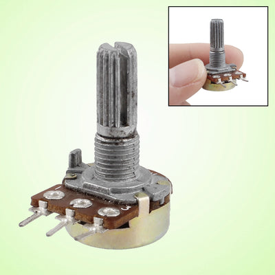 Harfington Uxcell 50K Ohm B50K 3 Terminals Single Linear Taper Rotary Potentiometer for Desk Lamp